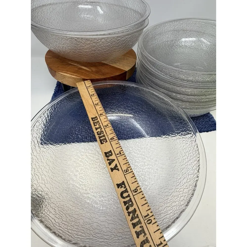 Cambro PSB8-86- CamWear 11” & 9” Round Pebbled Salad Bowl Set Of 11